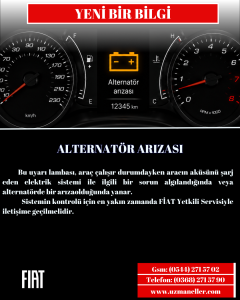 ALTERNATÖR ARIZASI NEDİR?